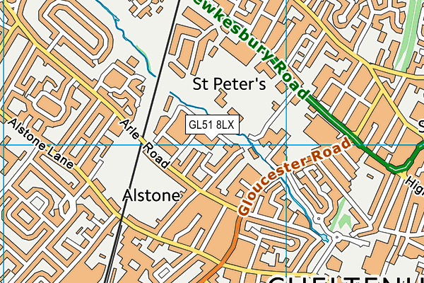 GL51 8LX map - OS VectorMap District (Ordnance Survey)