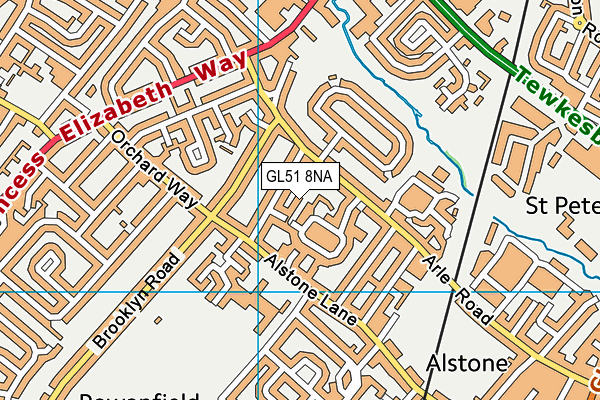 GL51 8NA map - OS VectorMap District (Ordnance Survey)
