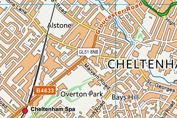 GL51 8NB map - OS VectorMap District (Ordnance Survey)