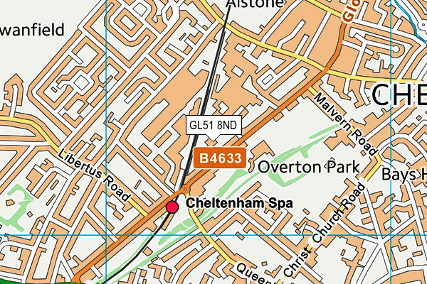 GL51 8ND map - OS VectorMap District (Ordnance Survey)