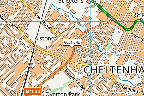 GL51 8NE map - OS VectorMap District (Ordnance Survey)