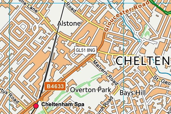 GL51 8NG map - OS VectorMap District (Ordnance Survey)