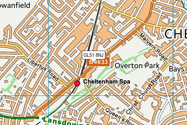 GL51 8NJ map - OS VectorMap District (Ordnance Survey)