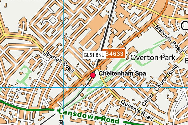 GL51 8NL map - OS VectorMap District (Ordnance Survey)