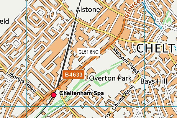 GL51 8NQ map - OS VectorMap District (Ordnance Survey)