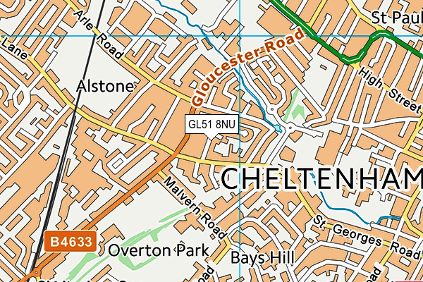 GL51 8NU map - OS VectorMap District (Ordnance Survey)