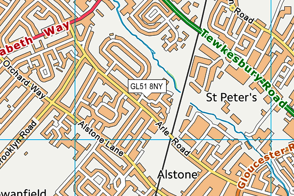 GL51 8NY map - OS VectorMap District (Ordnance Survey)