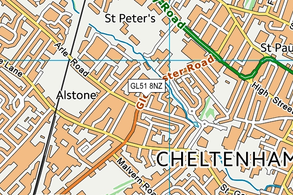 GL51 8NZ map - OS VectorMap District (Ordnance Survey)