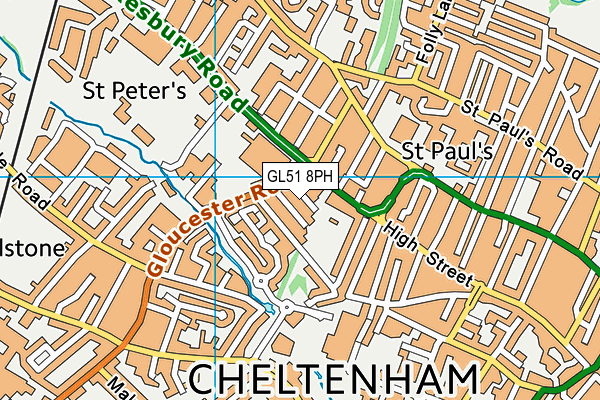 GL51 8PH map - OS VectorMap District (Ordnance Survey)