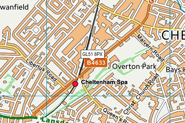 GL51 8PX map - OS VectorMap District (Ordnance Survey)