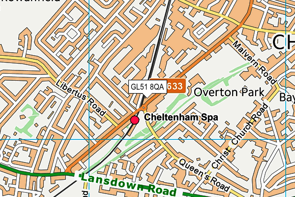 GL51 8QA map - OS VectorMap District (Ordnance Survey)
