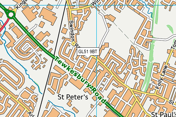 GL51 9BT map - OS VectorMap District (Ordnance Survey)