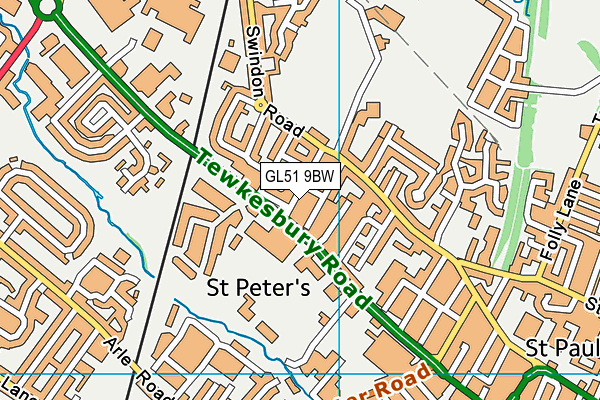 GL51 9BW map - OS VectorMap District (Ordnance Survey)