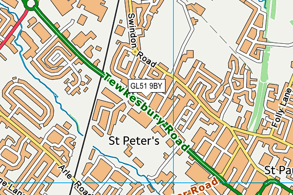 GL51 9BY map - OS VectorMap District (Ordnance Survey)