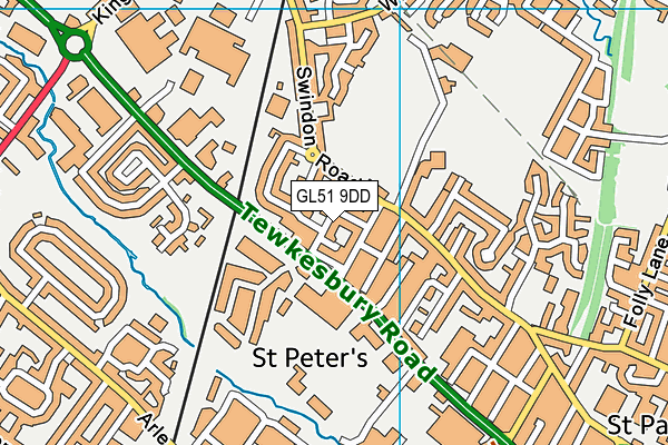 GL51 9DD map - OS VectorMap District (Ordnance Survey)