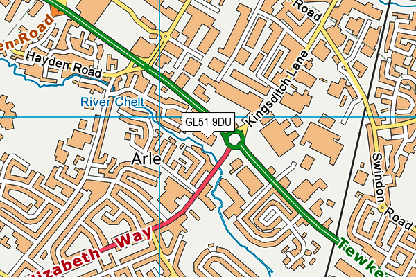 GL51 9DU map - OS VectorMap District (Ordnance Survey)