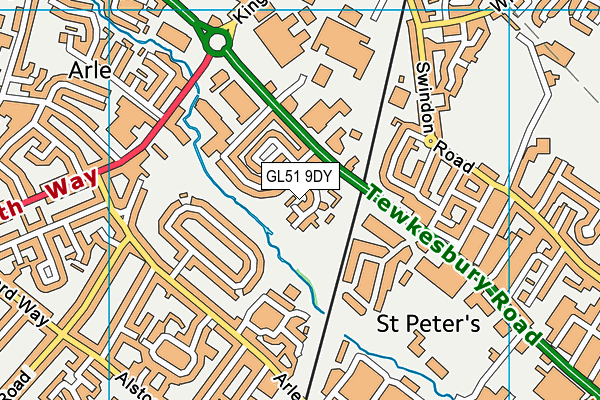 Petersfield Park map (GL51 9DY) - OS VectorMap District (Ordnance Survey)