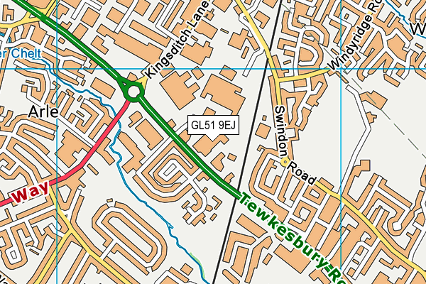 GL51 9EJ map - OS VectorMap District (Ordnance Survey)