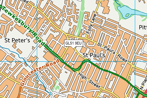 GL51 9EU map - OS VectorMap District (Ordnance Survey)