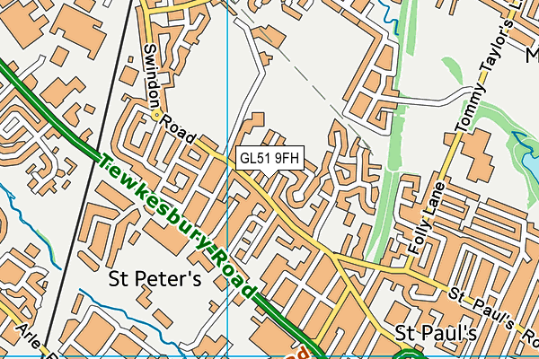 GL51 9FH map - OS VectorMap District (Ordnance Survey)