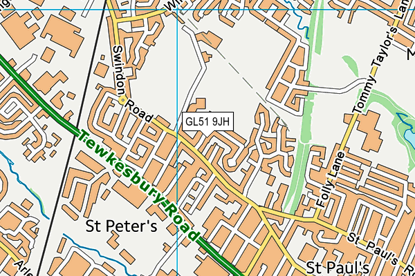 GL51 9JH map - OS VectorMap District (Ordnance Survey)
