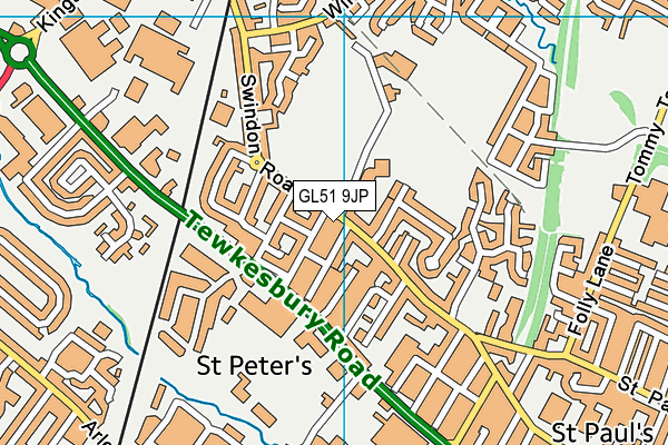 GL51 9JP map - OS VectorMap District (Ordnance Survey)
