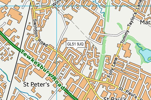 GL51 9JQ map - OS VectorMap District (Ordnance Survey)