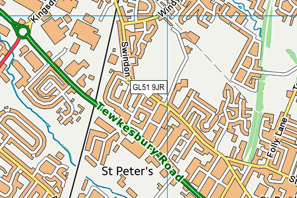 GL51 9JR map - OS VectorMap District (Ordnance Survey)