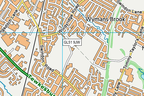 Gardners Lane Primary School map (GL51 9JW) - OS VectorMap District (Ordnance Survey)