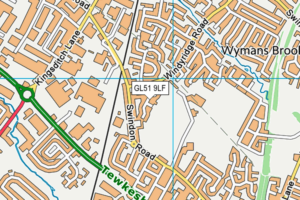 GL51 9LF map - OS VectorMap District (Ordnance Survey)
