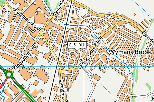 GL51 9LH map - OS VectorMap District (Ordnance Survey)