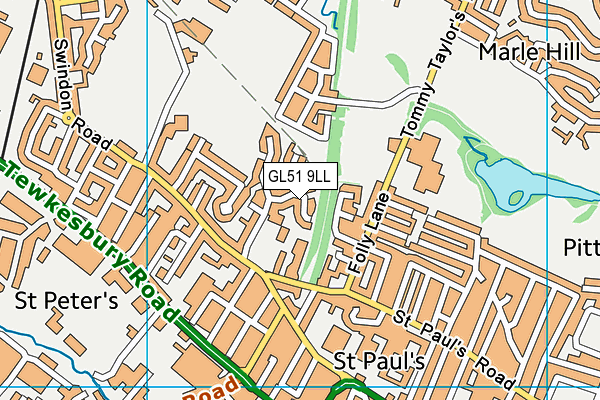 GL51 9LL map - OS VectorMap District (Ordnance Survey)