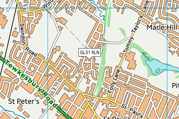 GL51 9LN map - OS VectorMap District (Ordnance Survey)