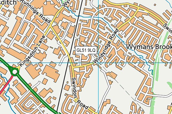 GL51 9LQ map - OS VectorMap District (Ordnance Survey)