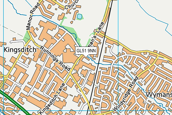 GL51 9NN map - OS VectorMap District (Ordnance Survey)