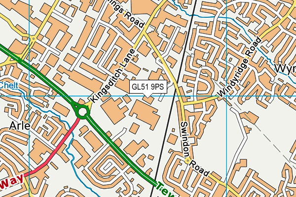 GL51 9PS map - OS VectorMap District (Ordnance Survey)