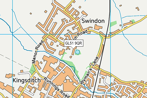 GL51 9QR map - OS VectorMap District (Ordnance Survey)