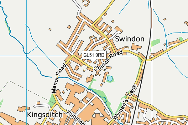 GL51 9RD map - OS VectorMap District (Ordnance Survey)