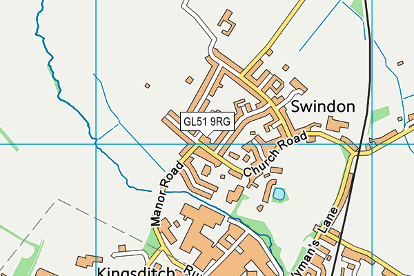 GL51 9RG map - OS VectorMap District (Ordnance Survey)