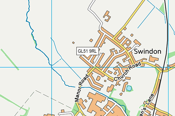 GL51 9RL map - OS VectorMap District (Ordnance Survey)