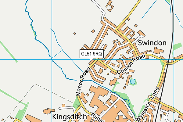 GL51 9RQ map - OS VectorMap District (Ordnance Survey)