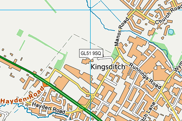 GL51 9SQ map - OS VectorMap District (Ordnance Survey)
