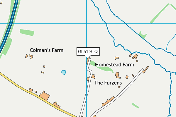 GL51 9TQ map - OS VectorMap District (Ordnance Survey)