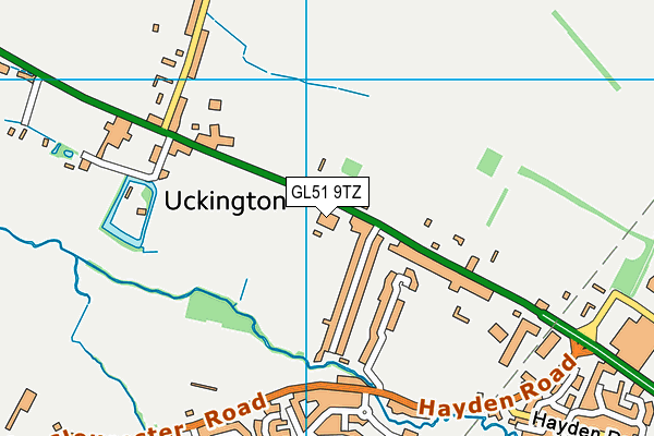 GL51 9TZ map - OS VectorMap District (Ordnance Survey)