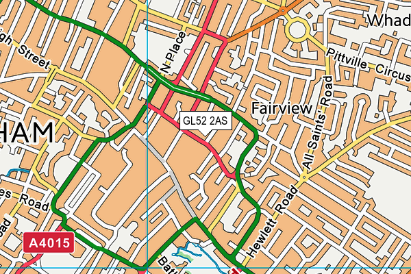 GL52 2AS map - OS VectorMap District (Ordnance Survey)