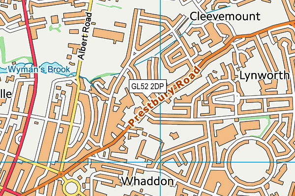 GL52 2DP map - OS VectorMap District (Ordnance Survey)