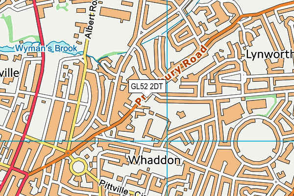 GL52 2DT map - OS VectorMap District (Ordnance Survey)