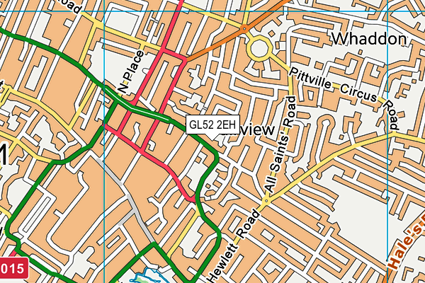 GL52 2EH map - OS VectorMap District (Ordnance Survey)