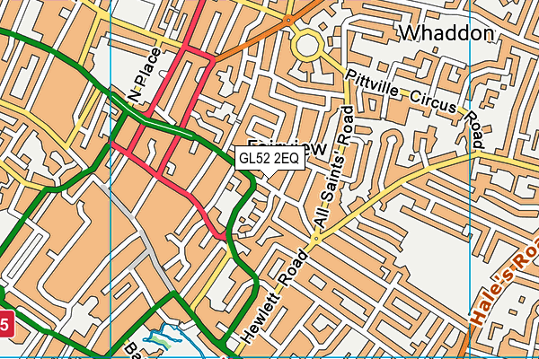 GL52 2EQ map - OS VectorMap District (Ordnance Survey)