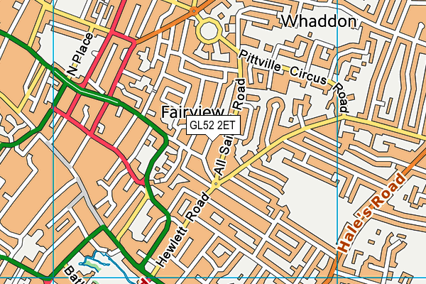 GL52 2ET map - OS VectorMap District (Ordnance Survey)